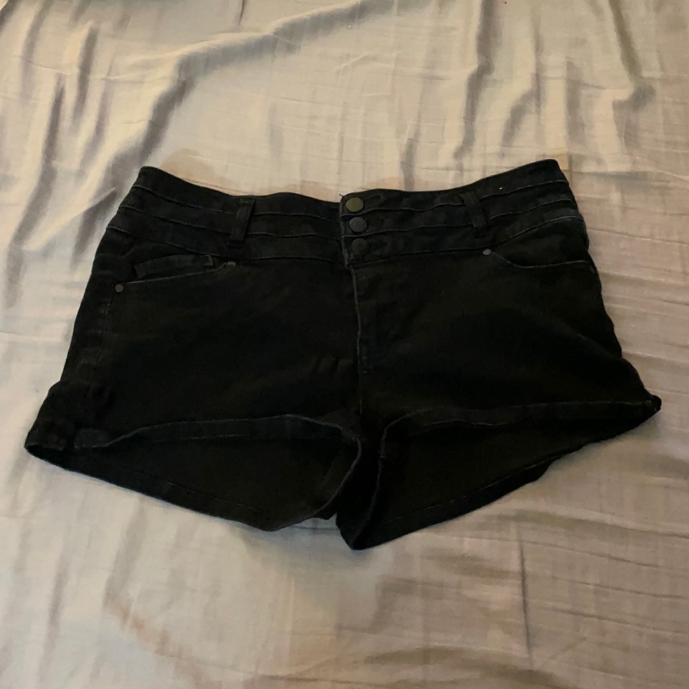 Black Jean Shorts